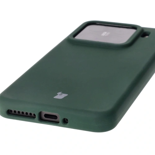 Silikonowe etui Bizon Soft Case do Xiaomi 15 ciemnozielone