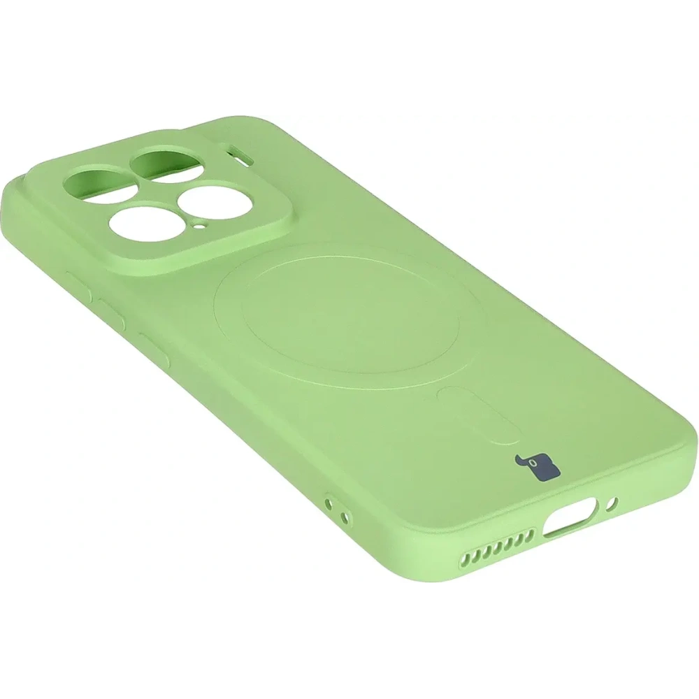 Hurtownia GSM - Bizon Case Silicone Magnetic Sq Xiaomi 15 verde deschis - BIZ8461 - {ean13} - Hurt