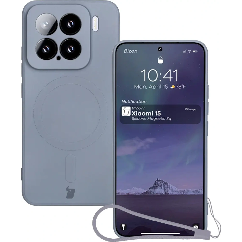 Hurtownia GSM - Caz de silicon Bizon Magnetic Sq Xiaomi 15 gri - BIZ8462 - {ean13} - Hurt