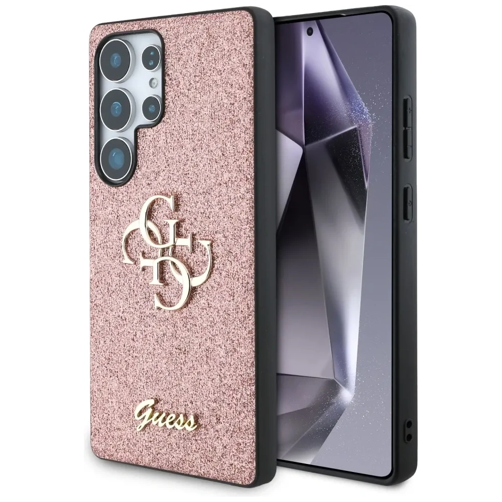 Hurtownia GSM - Etui Guess Fixed Glitter Big 4G Metal Logo pro Samsung Galaxy S25 Ultra růžové - GUE4304 - {ean13} - Hurt