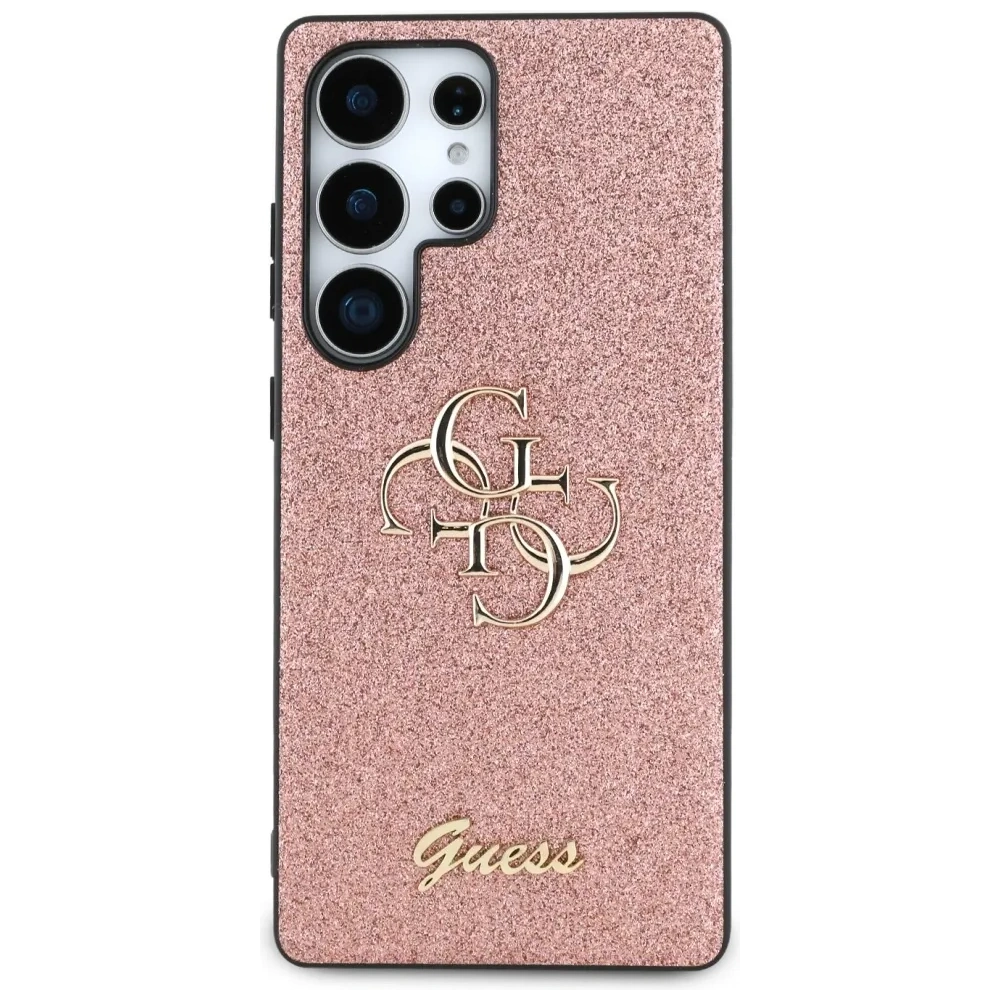 Hurtownia GSM - Etui Guess Fixed Glitter Big 4G Metal Logo pro Samsung Galaxy S25 Ultra růžové - GUE4304 - {ean13} - Hurt