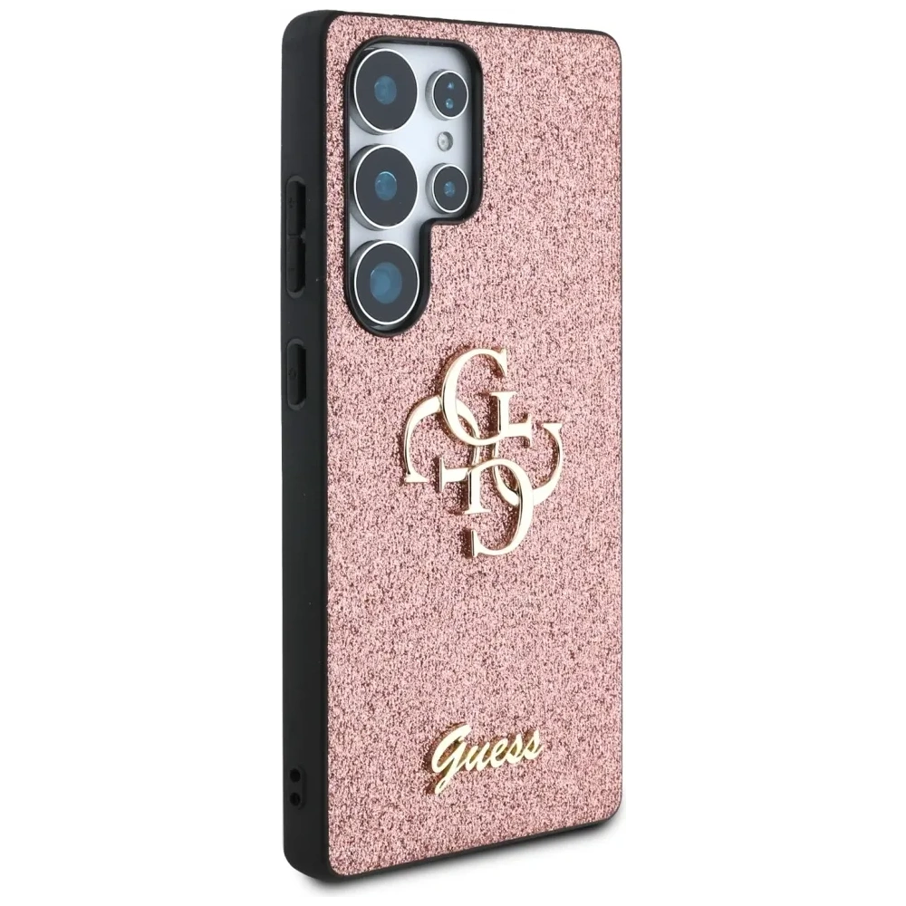 Hurtownia GSM - Etui Guess Fixed Glitter Big 4G Metal Logo pro Samsung Galaxy S25 Ultra růžové - GUE4304 - {ean13} - Hurt