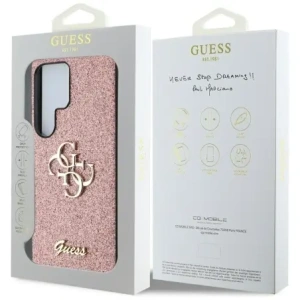 Wholesale Guess Fixed Glitter Big 4G Metal Logo Samsung Galaxy S25 Ultra pink - GUE4304 - {ean13} - Hurt