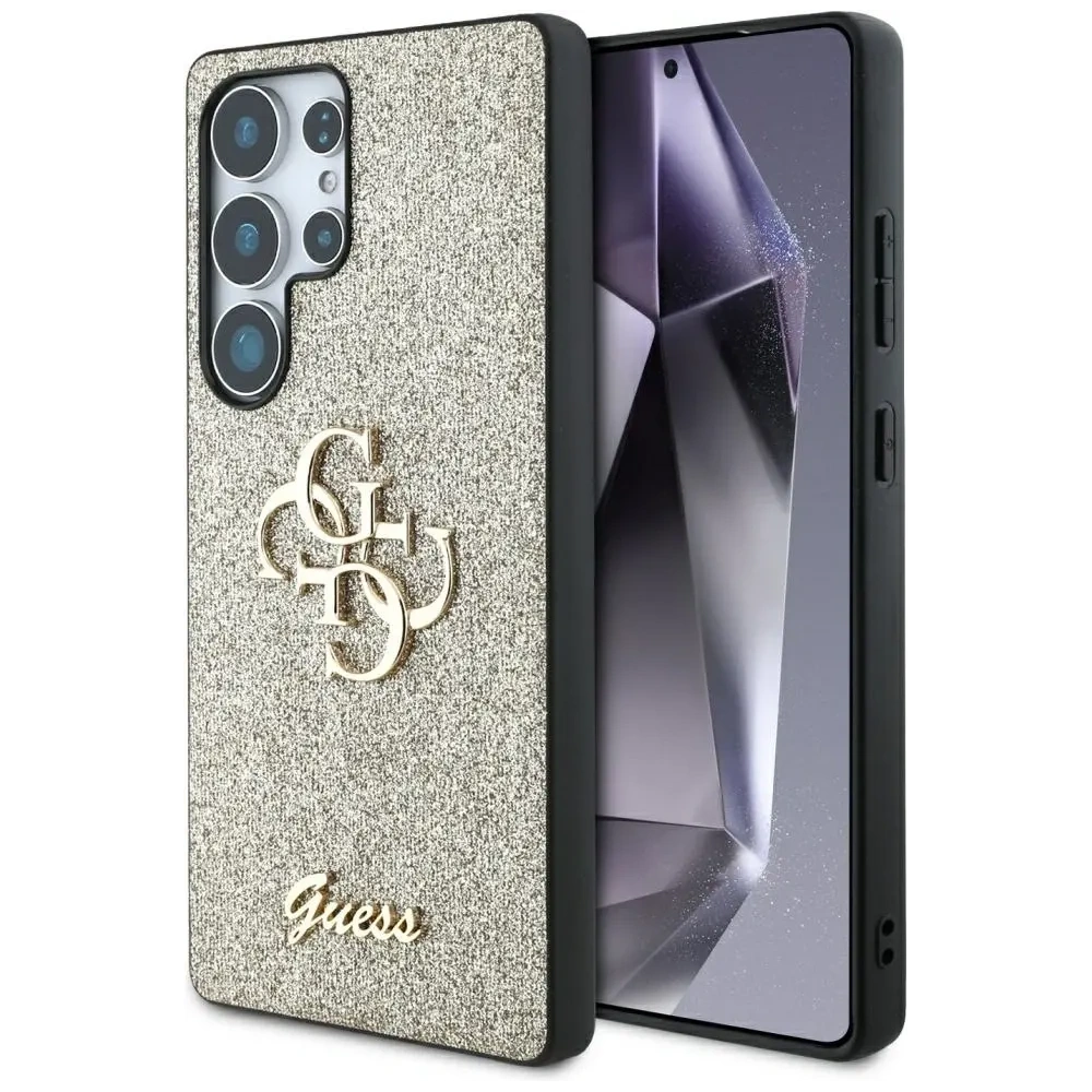 Hurtownia GSM - Etui Guess Fixed Glitter Big 4G Metal Logo pro Samsung Galaxy S25 Ultra zlaté - GUE4305 - {ean13} - Hurt