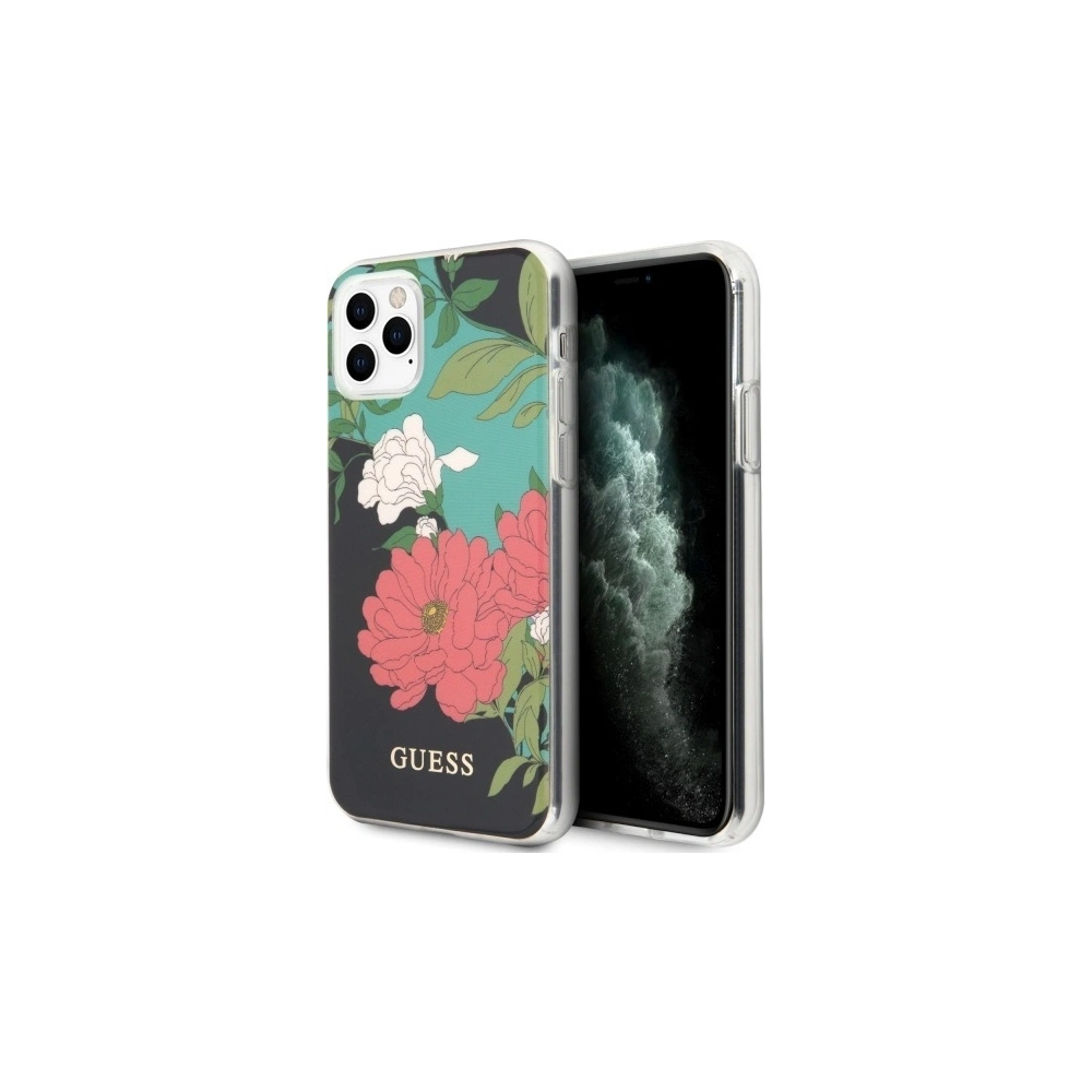 Hurtownia GSM - Etui Guess GUHCN58IMLFL01 Apple iPhone 11 Pro černý/black N°1 Flower Collection - GUE469BLK - {ean13} - Hurt