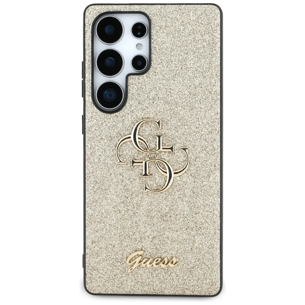 Hurtownia GSM - Etui Guess Fixed Glitter Big 4G Metal Logo pro Samsung Galaxy S25 Ultra zlaté - GUE4305 - {ean13} - Hurt