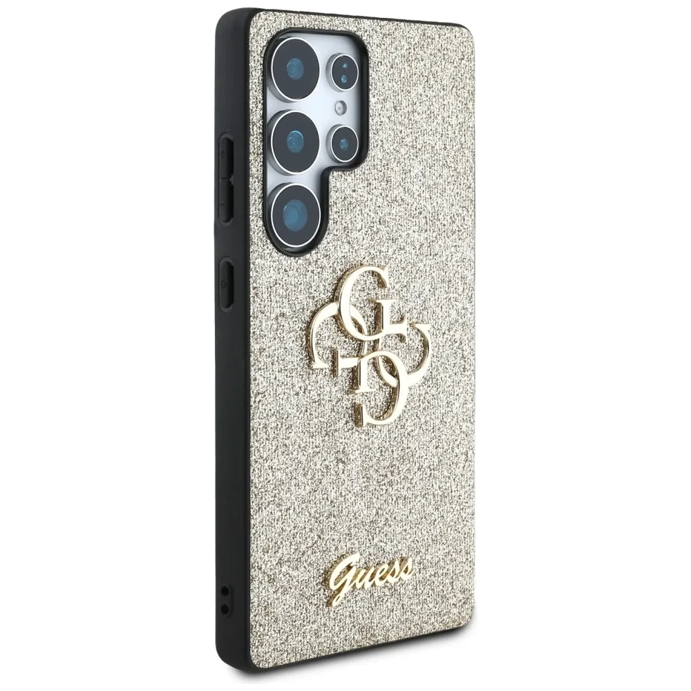 Hurtownia GSM - Etui Guess Fixed Glitter Big 4G Metal Logo pro Samsung Galaxy S25 Ultra zlaté - GUE4305 - {ean13} - Hurt