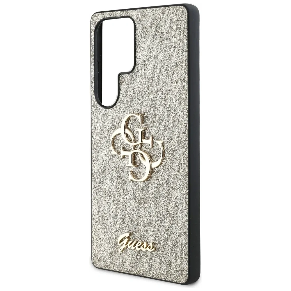 Hurtownia GSM - Etui Guess Fixed Glitter Big 4G Metal Logo pro Samsung Galaxy S25 Ultra zlaté - GUE4305 - {ean13} - Hurt