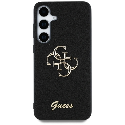 Etui Guess Fixed Glitter Big 4G Metal Logo do Samsung Galaxy S25+ Plus czarny
