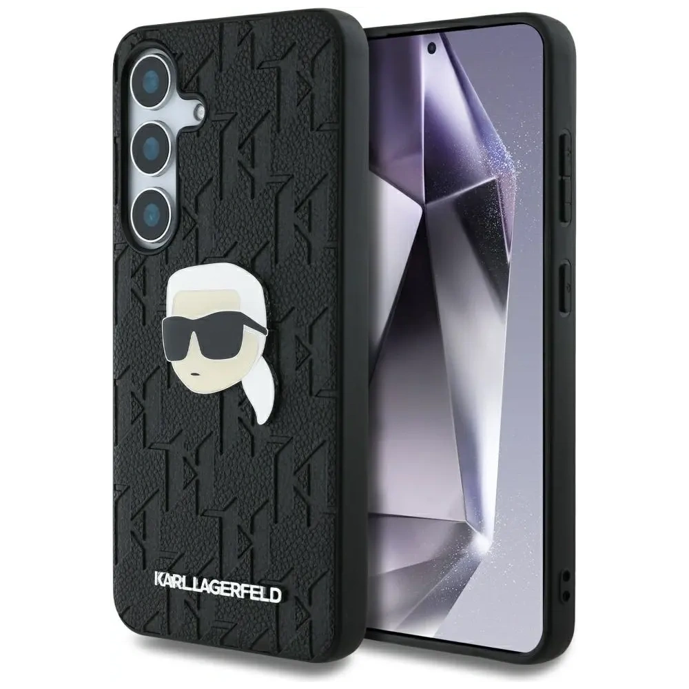 Hurtownia GSM - Karl Lagerfeld Leder Monogram Pin Logo Karl Kopf Samsung Galaxy S25 schwarz - KLD21899 - {ean13} - Hurt