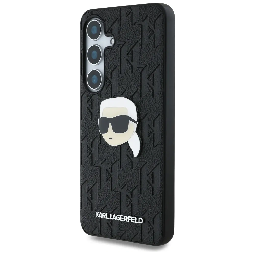 Hurtownia GSM - Karl Lagerfeld Leder Monogram Pin Logo Karl Kopf Samsung Galaxy S25 schwarz - KLD21899 - {ean13} - Hurt