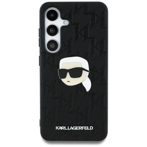 Etui Karl Lagerfeld Leather Monogram Pin Logo Karl Head do Samsung Galaxy S25 czarny