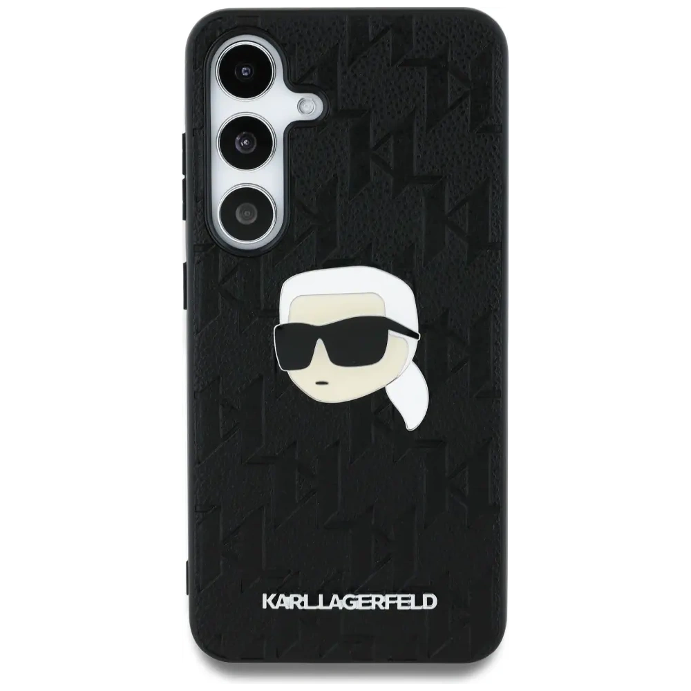 Hurtownia GSM - Karl Lagerfeld Leder Monogram Pin Logo Karl Kopf Samsung Galaxy S25 schwarz - KLD21899 - {ean13} - Hurt