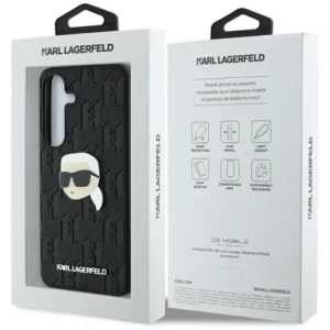 Hurtownia GSM - Karl Lagerfeld Piele Monogram Pin Logo Karl Head Samsung Galaxy S25 negru - KLD21899 - {ean13} - Hurt