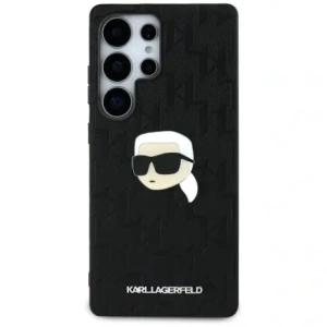 Wholesale Karl Lagerfeld Leather Monogram Pin Logo Karl Head Samsung Galaxy S25 Ultra black - KLD21900 - {ean13} - Hurt