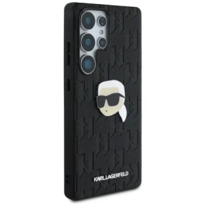 Wholesale Karl Lagerfeld Leather Monogram Pin Logo Karl Head Samsung Galaxy S25 Ultra black - KLD21900 - {ean13} - Hurt