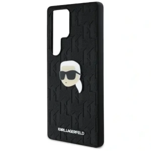 Wholesale Karl Lagerfeld Leather Monogram Pin Logo Karl Head Samsung Galaxy S25 Ultra black - KLD21900 - {ean13} - Hurt