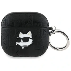 Wholesale Karl Lagerfeld Monogram Choupette Head Apple AirPods 4 black - KLD21902 - {ean13} - Hurt