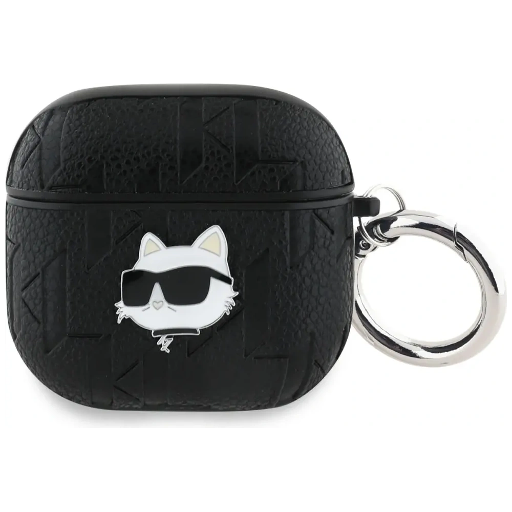 Hurtownia GSM - Etui Karl Lagerfeld Monogram Choupette Head do Apple AirPods 4 černé - KLD21902 - {ean13} - Hurt