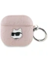 Etui Karl Lagerfeld Monogram Choupette Head do Apple AirPods 4 růžové
