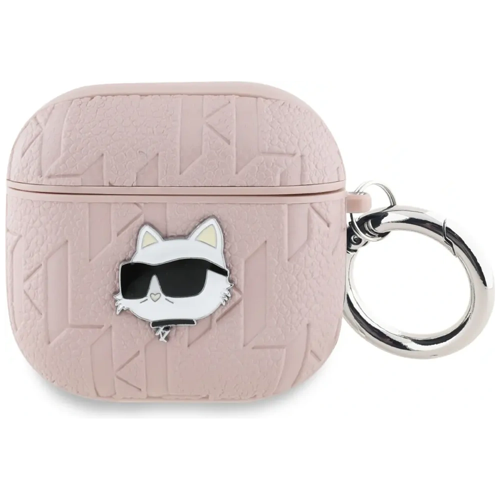 Hurtownia GSM - Etui Karl Lagerfeld Monogram Choupette Head do Apple AirPods 4 różowy - KLD21903 - {ean13} - Hurt
