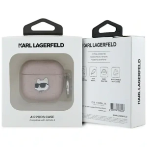 Hurtownia GSM - Etui Karl Lagerfeld Monogram Choupette Head do Apple AirPods 4 růžové - KLD21903 - {ean13} - Hurt