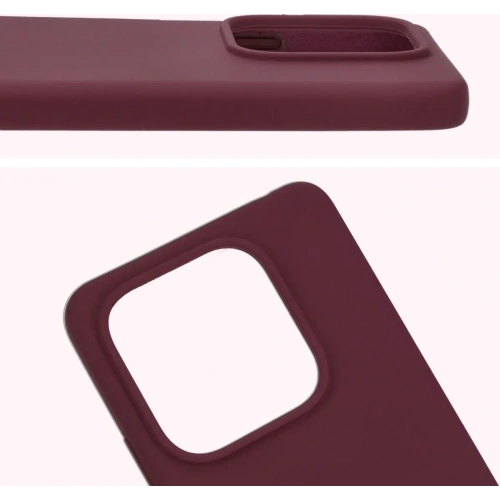 Silikonowe etui Bizon Soft Case do Xiaomi Redmi Note 14 5G ciemnofioletowe