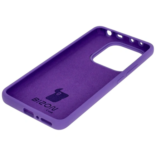 Silikonowe etui Bizon Soft Case do Xiaomi Redmi Note 14 5G fioletowe