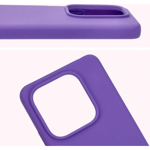 Silikonowe etui Bizon Soft Case do Xiaomi Redmi Note 14 5G fioletowe