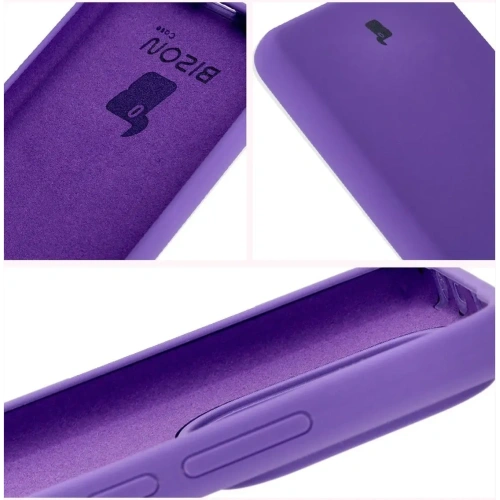 Silikonowe etui Bizon Soft Case do Xiaomi Redmi Note 14 5G fioletowe