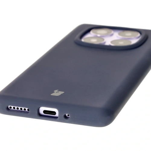 Silikonowe etui Bizon Soft Case do Xiaomi Redmi Note 14 Pro 5G / Poco X7 ciemnoniebieskie