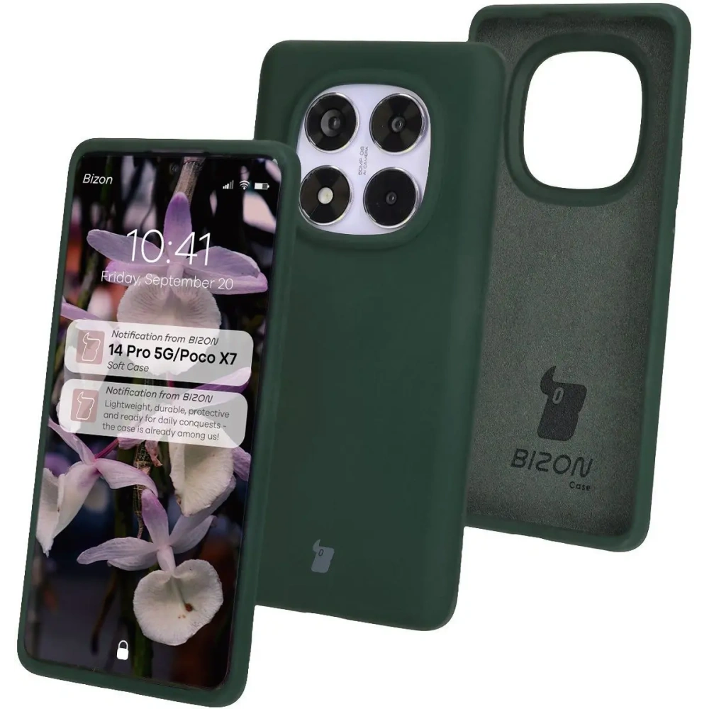 Hurtownia GSM - Bizon Soft Case Xiaomi Redmi Note 14 Pro 5G / Poco X7 dunkelgrün - BIZ8468 - {ean13} - Hurt