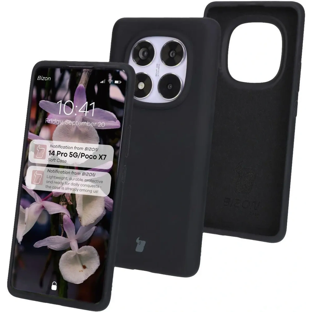 Hurtownia GSM - Silikonové pouzdro Bizon Soft Case pro Xiaomi Redmi Note 14 Pro 5G / Poco X7 černé - BIZ8469 - {ean13} - Hurt