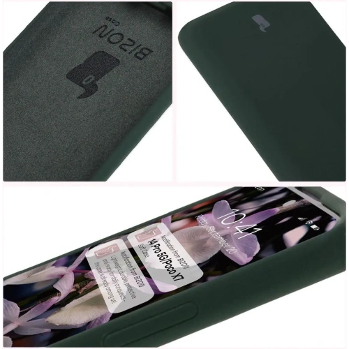 Silikonowe etui Bizon Soft Case do Xiaomi Redmi Note 14 Pro 5G / Poco X7 ciemnozielone