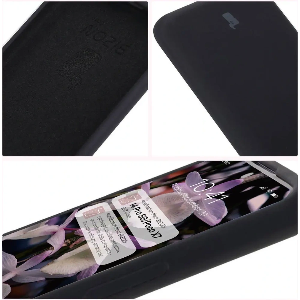 Hurtownia GSM - Silikonové pouzdro Bizon Soft Case pro Xiaomi Redmi Note 14 Pro 5G / Poco X7 černé - BIZ8469 - {ean13} - Hurt