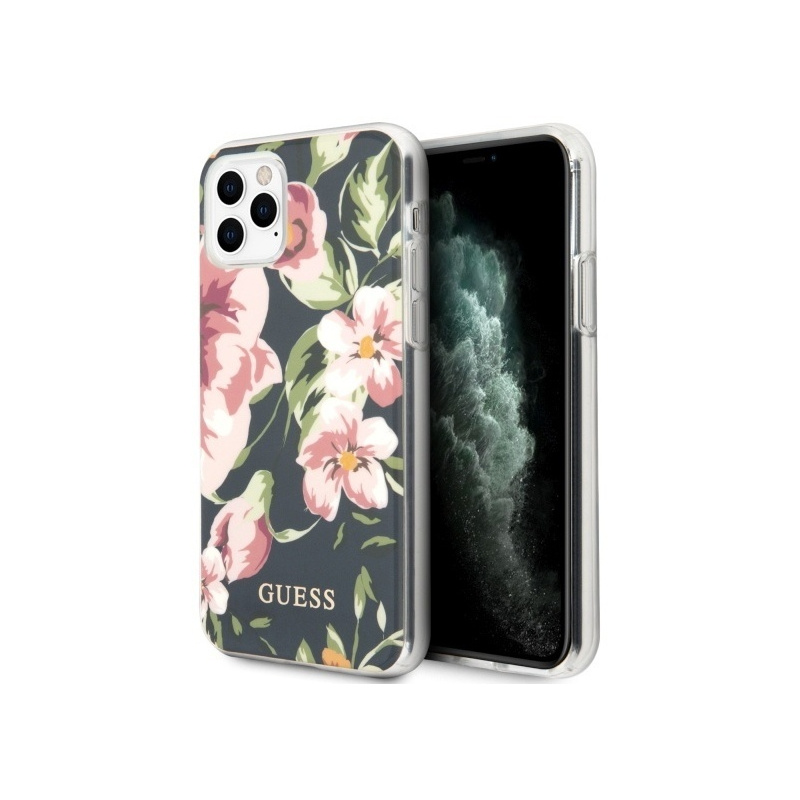 Guess Distributor - 3700740475560 - GUE471NAV - Guess GUHCN58IMLFL03 Apple iPhone 11 Pro navy N°3 Flower Collection - B2B homescreen