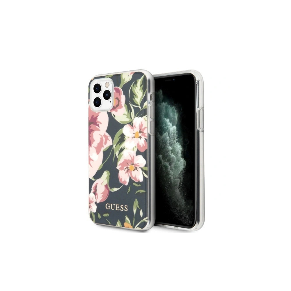 Hurtownia GSM - Etui Guess GUHCN58IMLFL03 Apple iPhone 11 Pro granátový/navy N°3 Flower Collection - GUE471NAV - {ean13} - Hurt