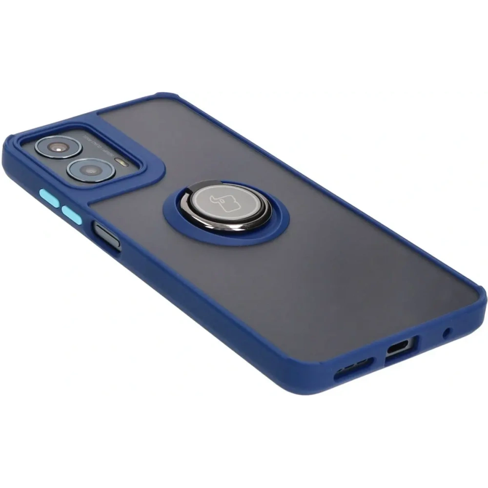 Hurtownia GSM - Bizon Case Hybrid Ring Motorola Moto G04 / G24 / G24 Power füstös sötétkék kerettel - BIZ8470 - {ean13} - Hurt