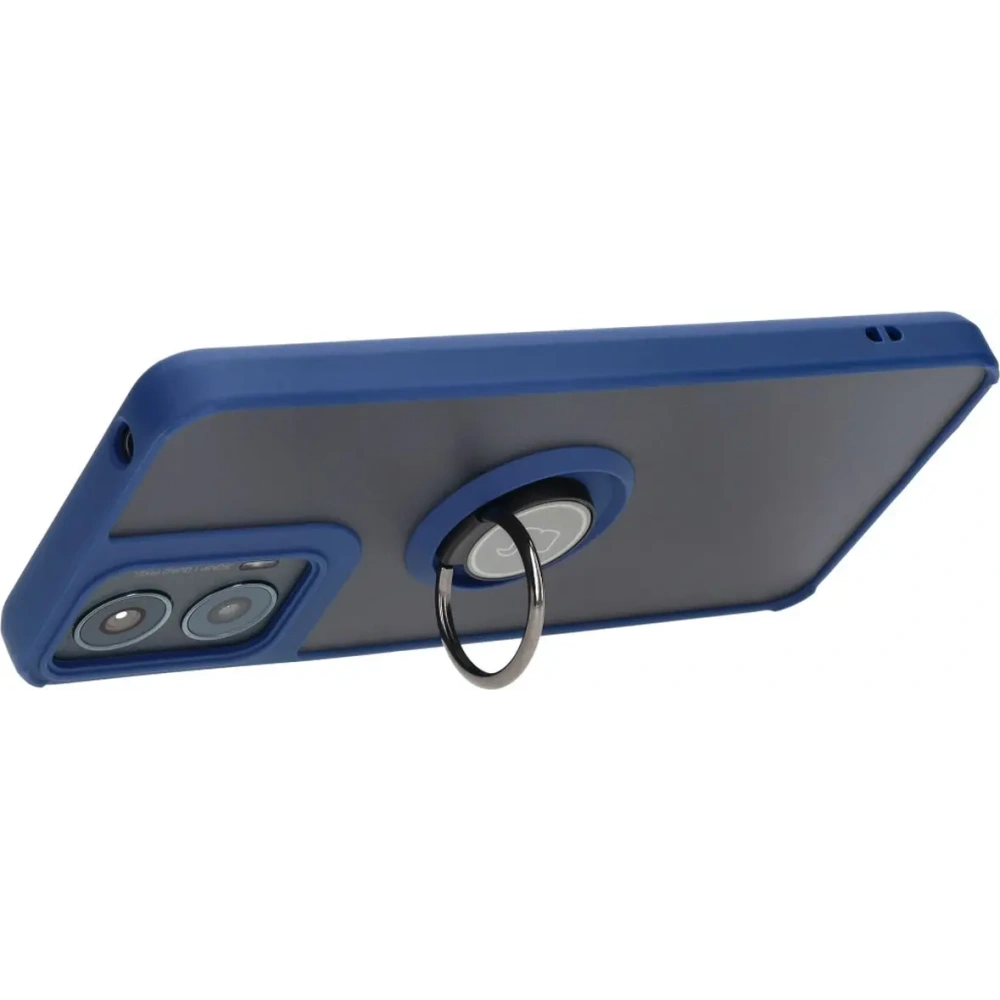 Hurtownia GSM - Bizon Case Hybrid Ring Motorola Moto G04 / G24 / G24 Power füstös sötétkék kerettel - BIZ8470 - {ean13} - Hurt