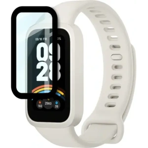 Hurtownia GSM - Bizon Glass Watch Edge Hybrid Xiaomi Okos Karkötő 9 Aktív / Redmi Okos Karkötő 3 fekete - BIZ8471 - {ean13} - Hurt