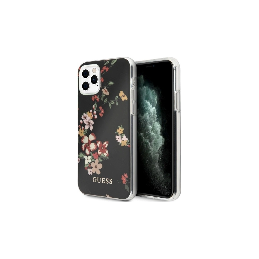 Hurtownia GSM - Etui Guess GUHCN58IMLFL04 Apple iPhone 11 Pro černý/black N°4 Flower Collection - GUE472BLK - {ean13} - Hurt