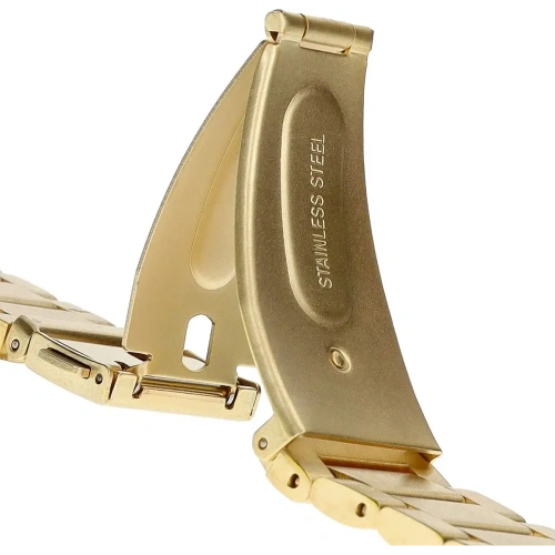 Pasek ze stali nierdzewnej Bizon Strap Watch Aura do Smartwatcha 22 mm złoty