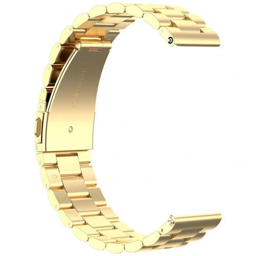 Pasek ze stali nierdzewnej Bizon Strap Watch Aura do Smartwatcha 22 mm złoty