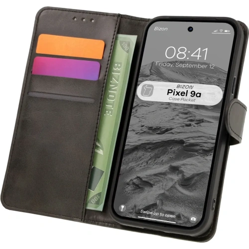 Etui z klapką Bizon Case Pocket do Google Pixel 9a czarne
