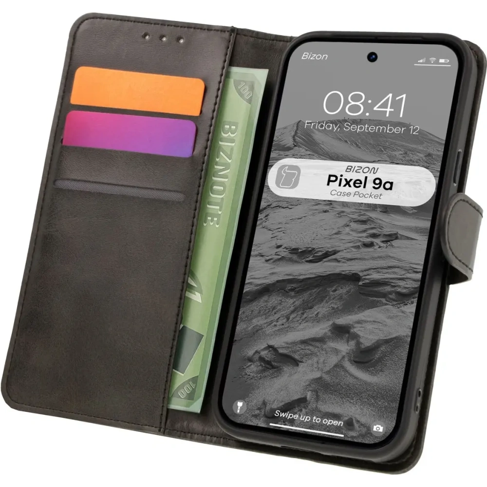 Hurtownia GSM - Bizon tok zseb Google Pixel 9a fekete - BIZ8480 - {ean13} - Hurt