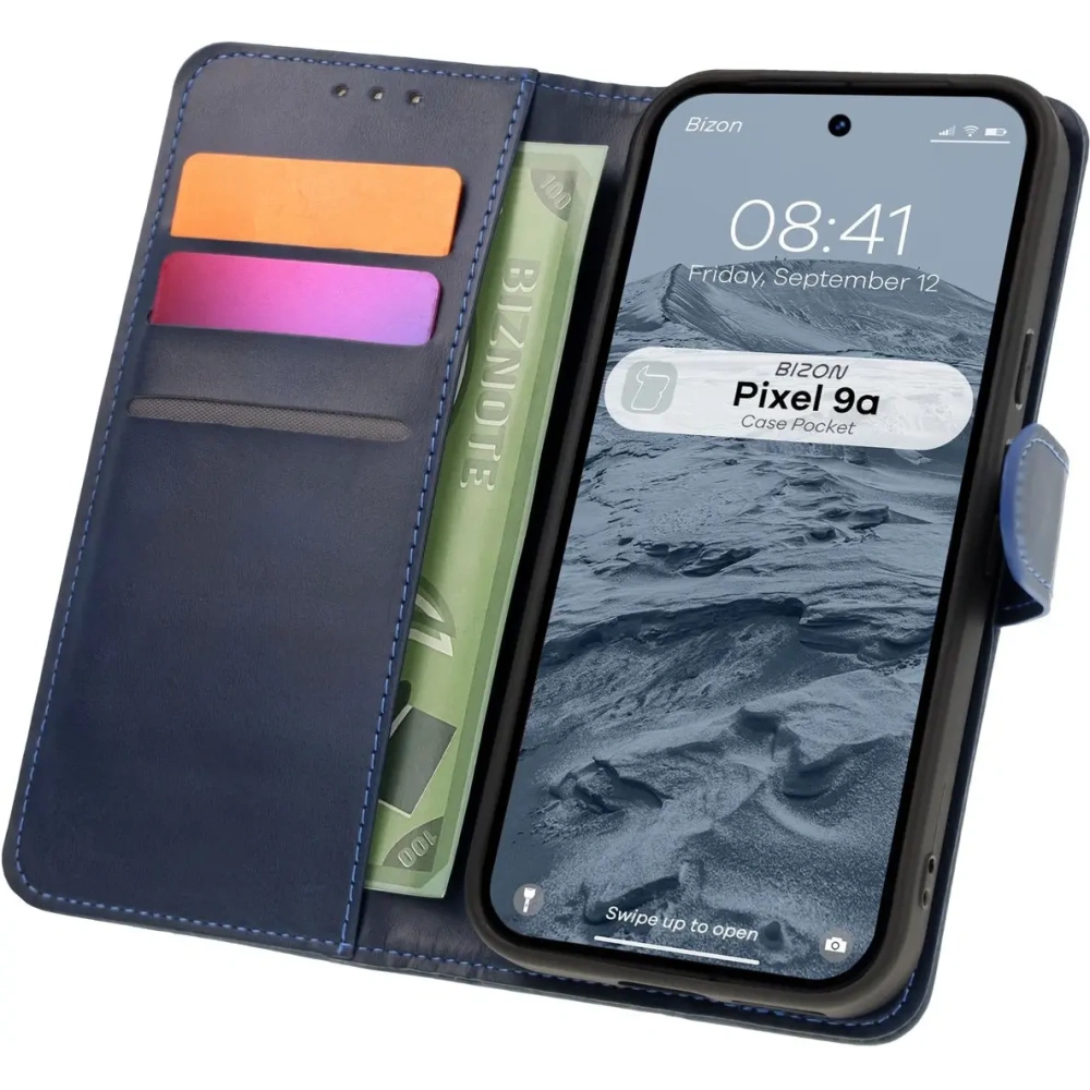 Hurtownia GSM - Etui z klapką Bizon Case Pocket do Google Pixel 9a granatowe - BIZ8481 - {ean13} - Hurt