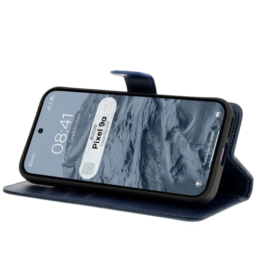 Etui z klapką Bizon Case Pocket do Google Pixel 9a granatowe