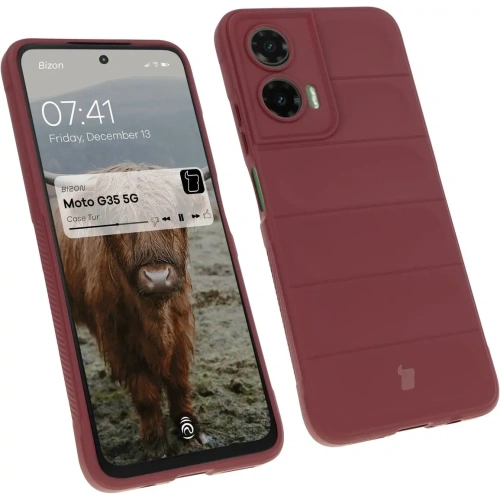 Pancerne etui Bizon Case Tur do Motorola Moto G35 5G ciemnofioletowe