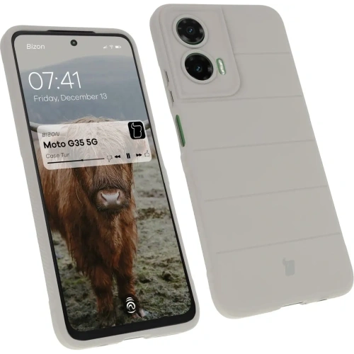 Pancerne etui Bizon Case Tur do Motorola Moto G35 5G jasnoszare