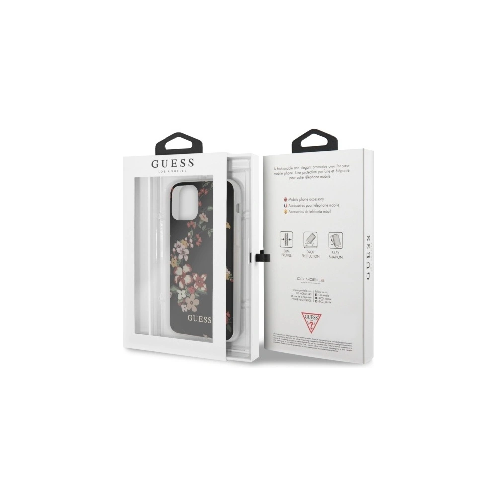 Hurtownia GSM - Etui Guess GUHCN58IMLFL04 Apple iPhone 11 Pro černý/black N°4 Flower Collection - GUE472BLK - {ean13} - Hurt
